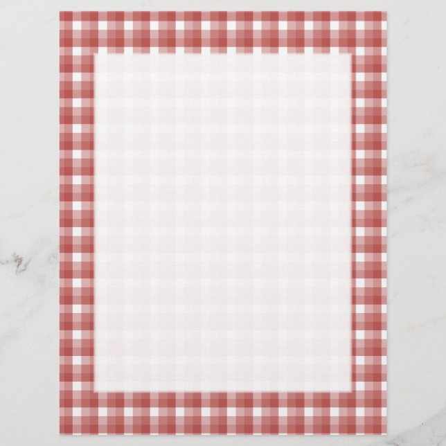 Gingham Karo Muster. Rot und Weiß. (Vorderseite)