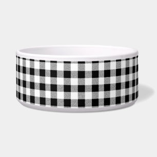 Gingham Karo Muster schwarz-weiß Napf