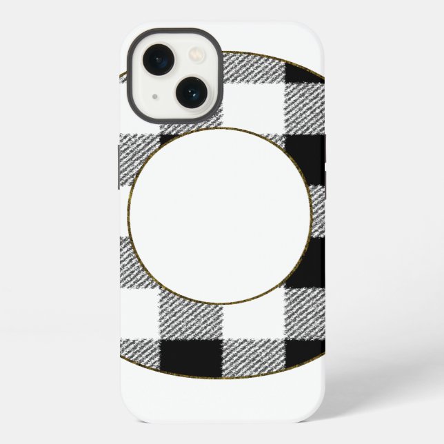 Gingham Karo O iPhone Hülle (Rückseite)