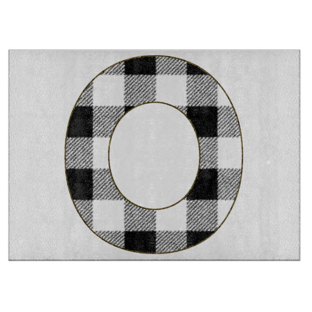 Gingham Karo O Schneidebrett (Vorderseite)