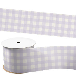 Gingham Karo Pastel Lilac Lila Creme Satinband