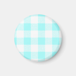 Gingham Karo Pattern (hellblau) Magnet