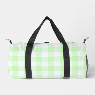 Gingham Karo Pattern (Light Green) Duffle Bag