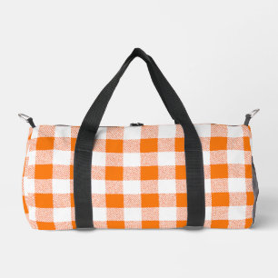 Gingham Karo Pattern (Orange) Duffle Bag