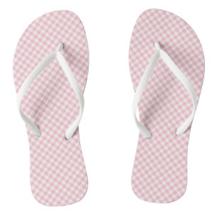 Gingham-Karo, rosa und weiße, kleine Gingham-Diago Flip Flops