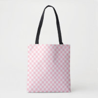 Gingham-Karo, rosa und weiße mittlere Größe