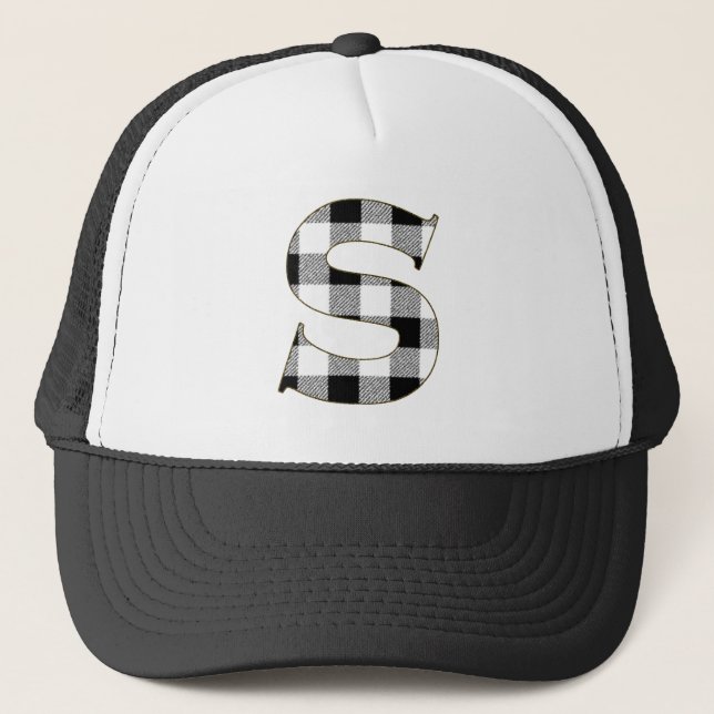 Gingham Karo S Truckerkappe (Vorderseite)