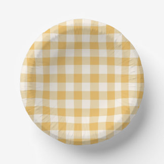 Gingham-Karo-Schüsseln Pappteller