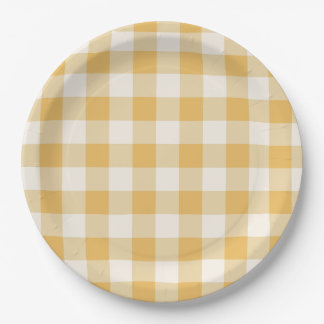 Gingham-Karo-Teller Pappteller