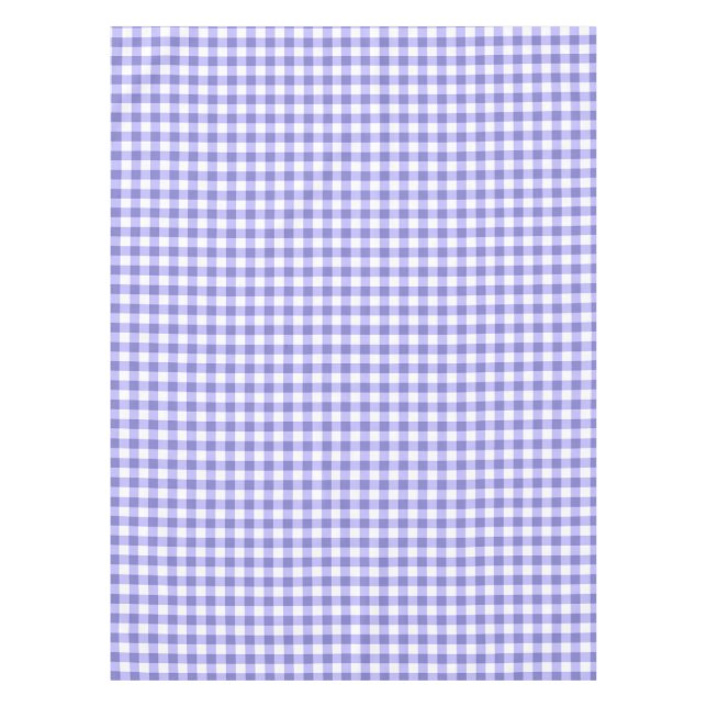 Gingham-Karo-Tischdecke | lila und weiße Karos Tischdecke (Vorderseite)