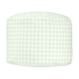 Gingham-Karo-und Polka-Punkte - tadelloses grünes Hocker