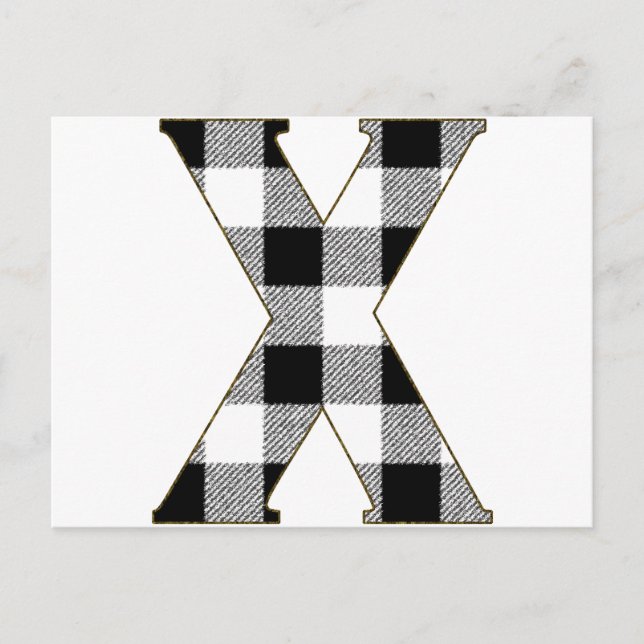 Gingham Karo X Postkarte (Vorderseite)
