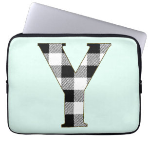 Gingham Karo Y Laptopschutzhülle