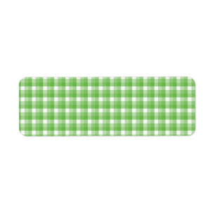 Gingham-Karomuster. Grün und Weiß