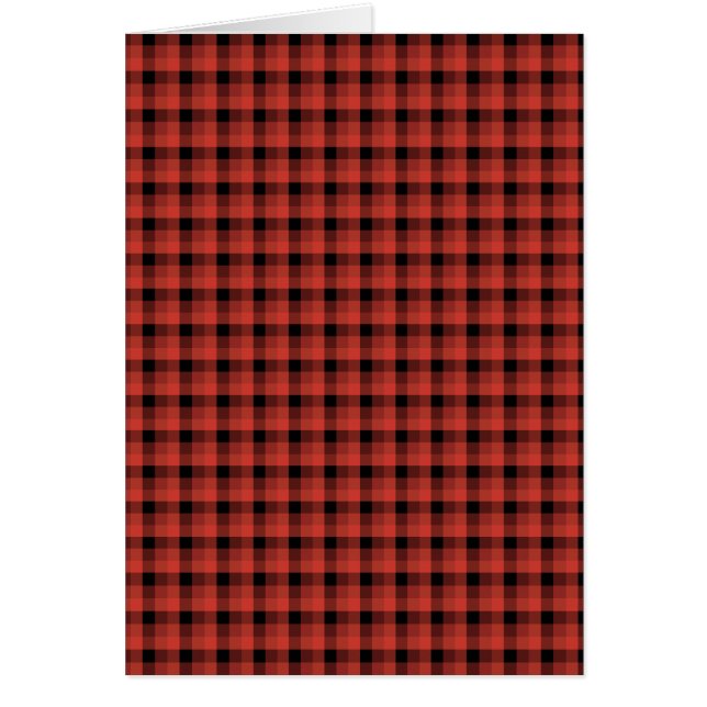 Gingham-Karomuster. Rotes und schwarzes kariertes (Vorne)