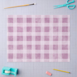 Gingham Karos Dusty Pink White Pattern Decoupage Seidenpapier