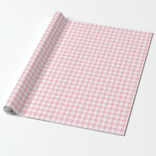 Gingham-Karos in Rosa und Weiß Geschenkpapier