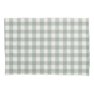 Gingham Karos kariertes, helles Grün Kissenbezug