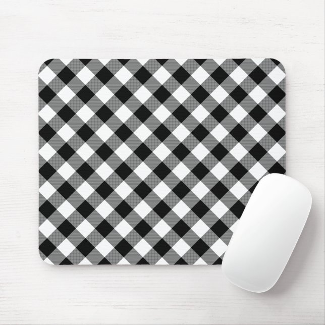 Gingham Karos Mousepad (Mit Mouse)