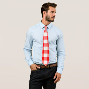 Gingham Karos Neck Tie Krawatte