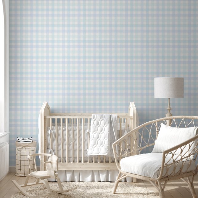 Gingham-Kinderzimmer-Wallpaper für Jungen Tapete (Kinder)