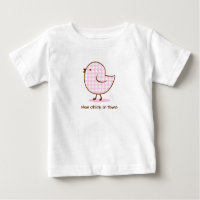 Gingham-Küken-personalisiertes Baby-Shirt