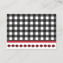Gingham Ladybug Business Card Visitenkarte