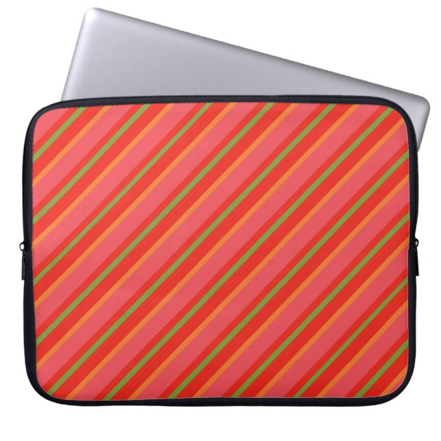 Gingham Laptop Sleeve im Landstil Green Karo (Vorderseite)
