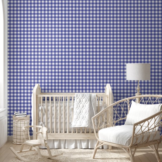 Gingham Lavender White Tapete (Kinder)