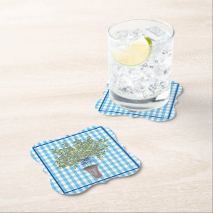 Gingham Lemons Lemon Tree Napkins Untersetzer