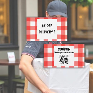 Gingham-Lieferrabattgutschein Rabattkarte