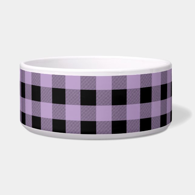 Gingham Lila und Schwarz Napf (Vorderseite)