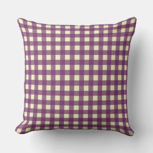 GINGHAM - LILA UND WEISS KISSEN