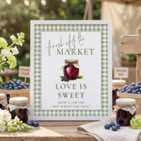 Gingham-Markt Liebe ist süß Schild Junggesellinnen