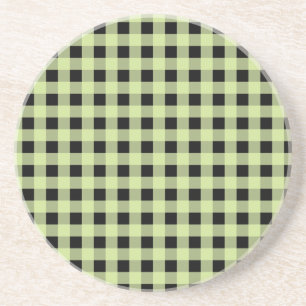 Gingham Mint und Black Getränkeuntersetzer