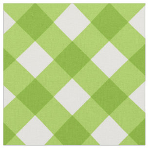 Gingham-Muster aus Diagonal-Weiß/Grün-Gingham Stoff