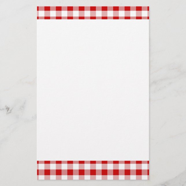 Gingham-Muster-Briefpapier Briefpapier (Vorderseite)