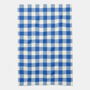 Gingham-Muster-Geschirrtuch im Kobalt-Blau Geschirrtuch