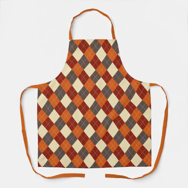 Gingham-Muster im Herbst  Schürze (Vorderseite)