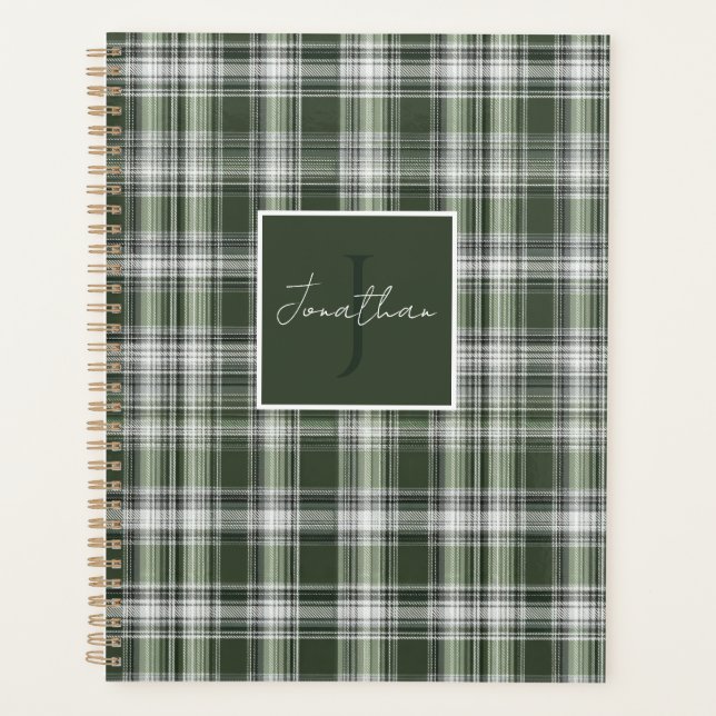 Gingham-Muster im Stil eines maßgeschneiderten Pla Planer (Vorderseite)