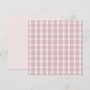 Gingham-Muster in Ballerina-Preppy-Rosa-Tönen Karte