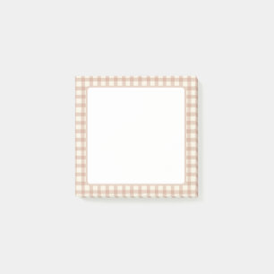 Gingham-Muster Post-it Klebezettel