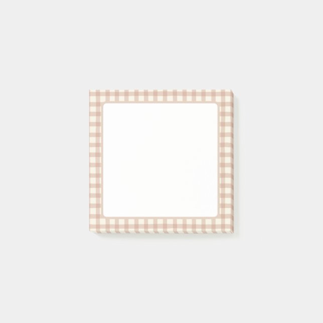 Gingham-Muster Post-it Klebezettel (Vorderseite)