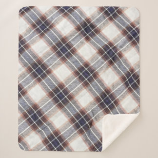 Gingham ökologische Baumwolle in Herbstfarben.  Sherpadecke