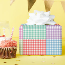 Gingham Patchwork Pattern Geschenkpapier