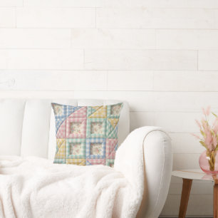Gingham-Patchwork-Quilt-Muster Kissen