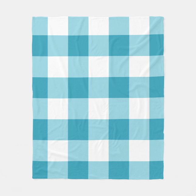 Gingham Pattern Fleecedecke (Vorderseite)