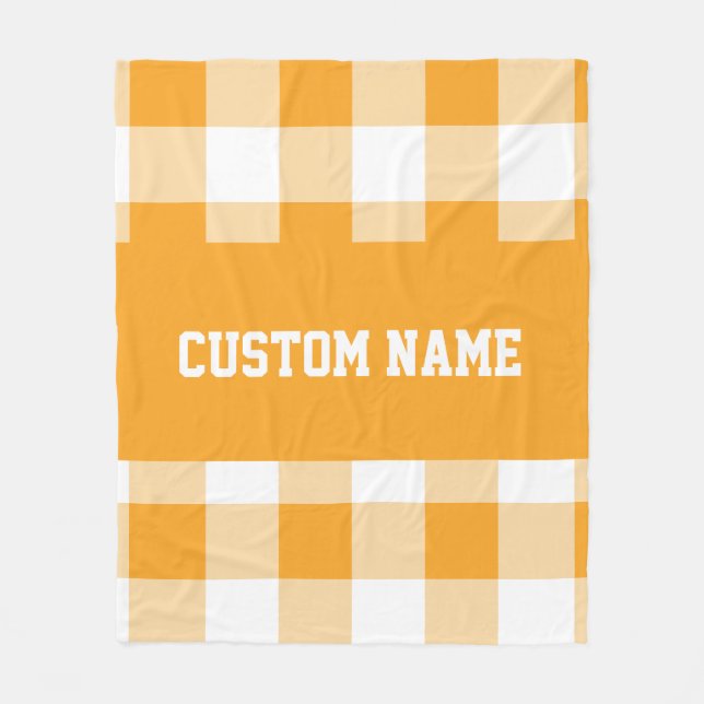 Gingham Pattern Fleecedecke (Vorderseite)