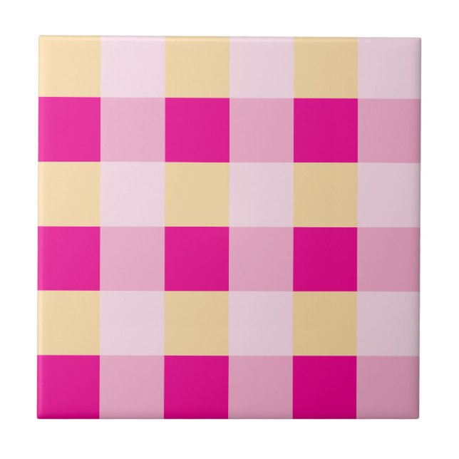 Gingham Pattern Fliese (Vorderseite)