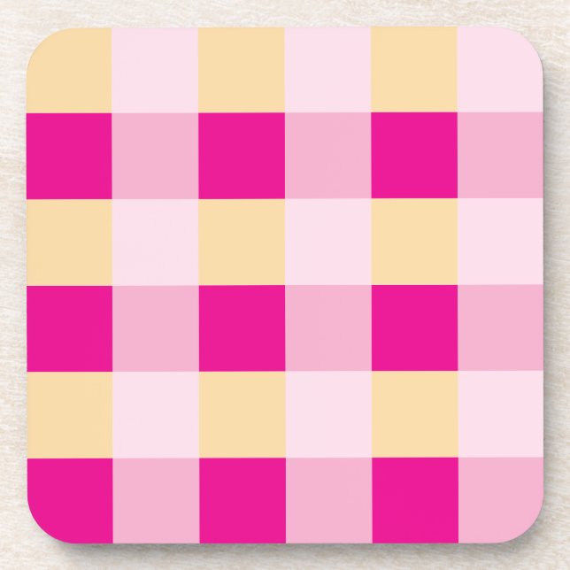 Gingham Pattern Getränkeuntersetzer (Vorderseite)